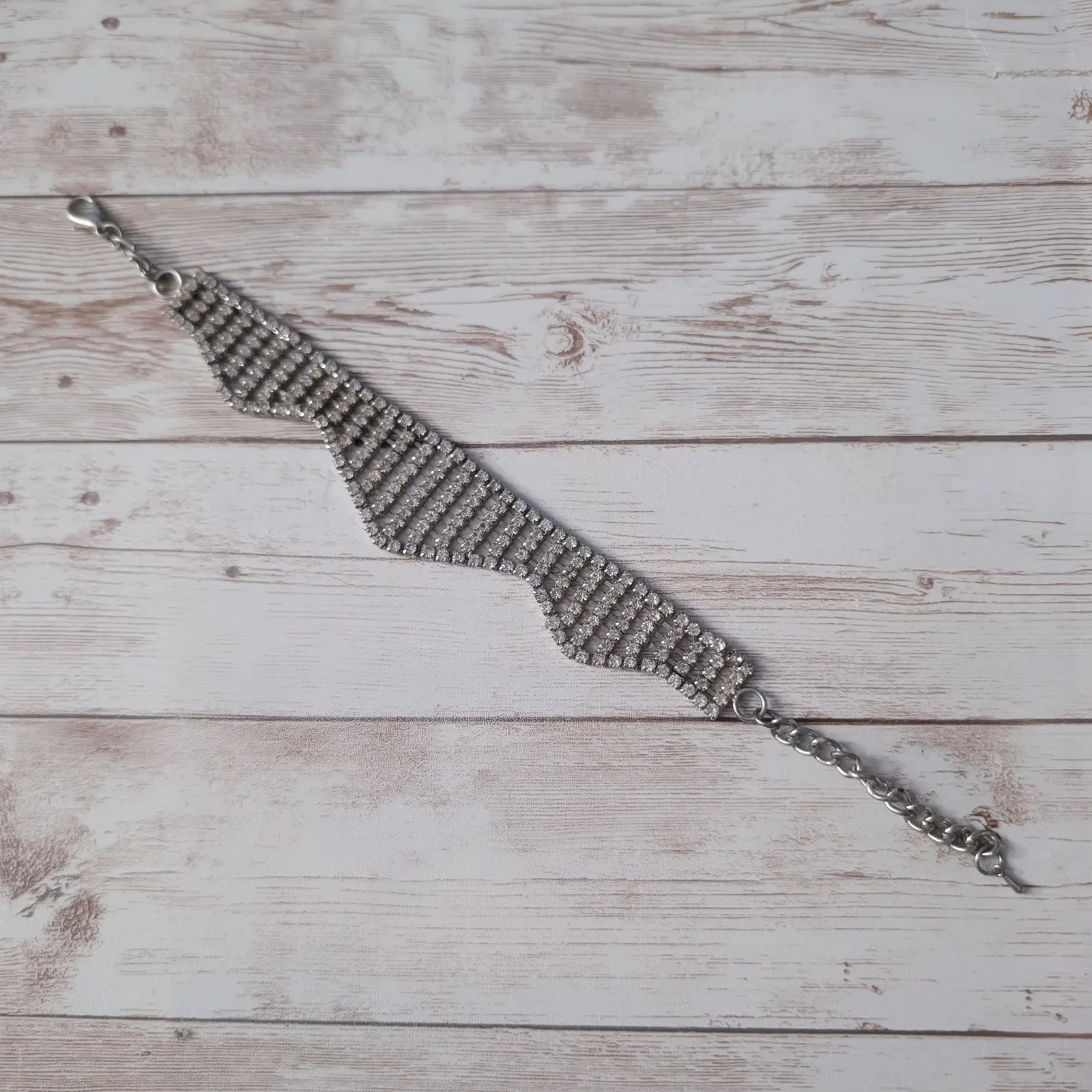 Vintage Bracelet Clear Gems - Image 3