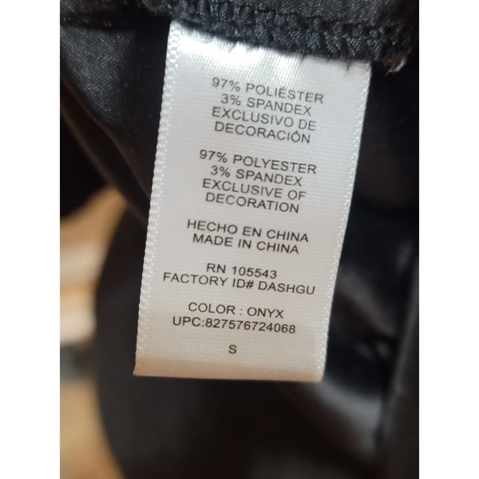 Daisy Fuentes Blouse Women's Size S Black Embellished Silver Accents Crew Neck - Image 10