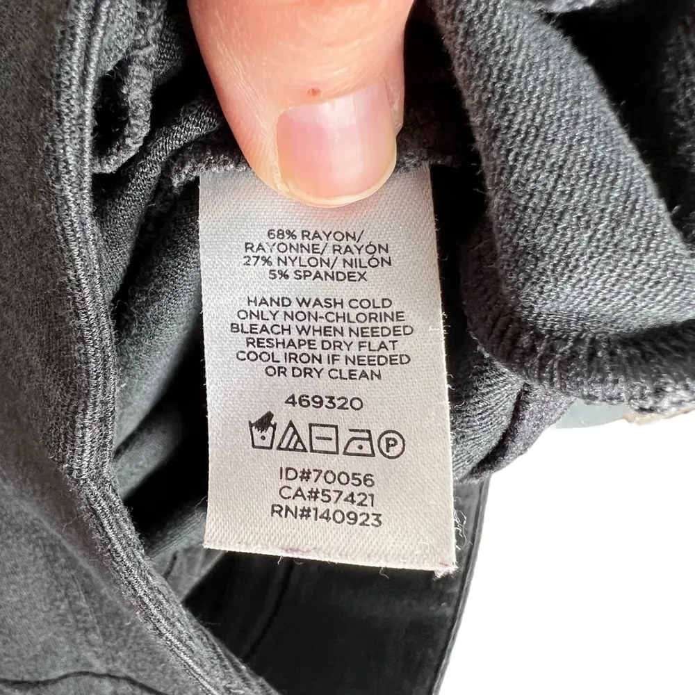 Outlet Charcoal Gray Pull On Rayon Blend Leggings - Image 10