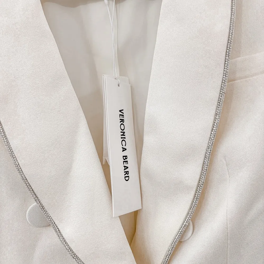 NEW Veronica Beard Jagger Dickey Jacket Blazer Winter White - Image 8