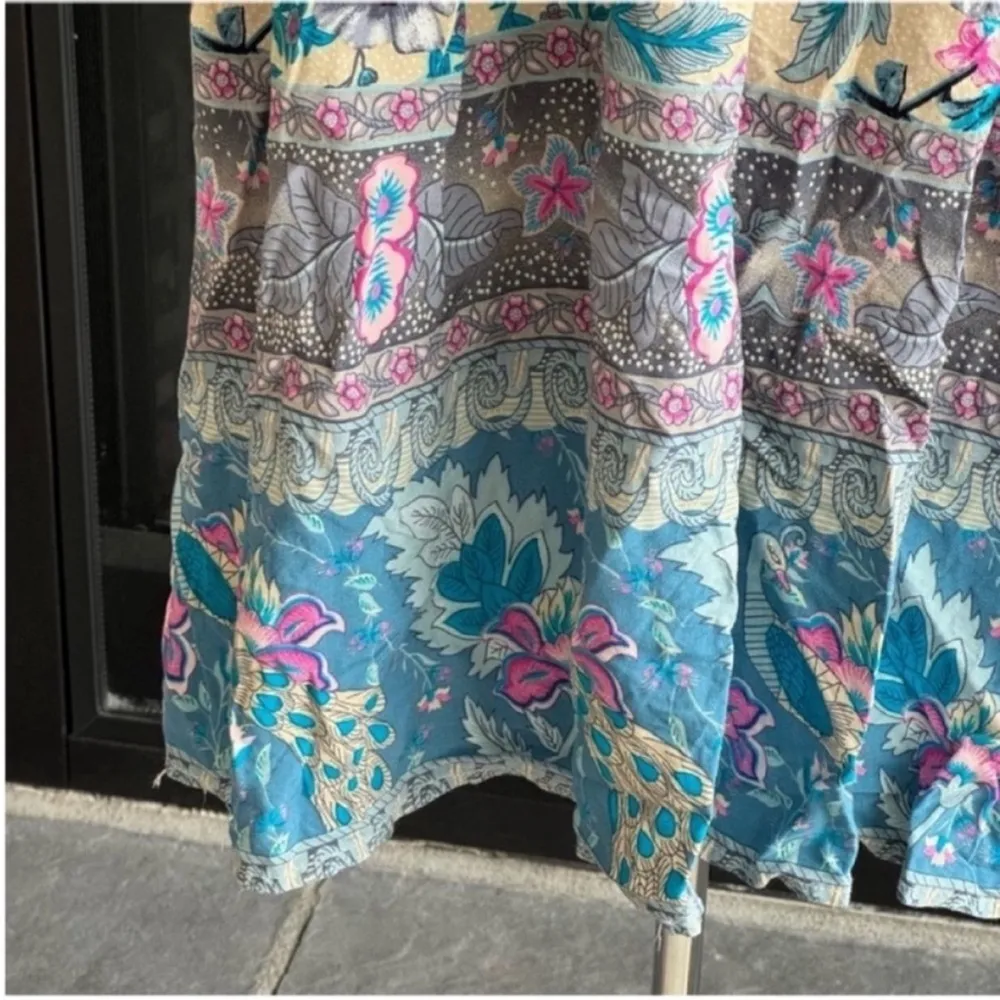 Garden Blue Long Sleeve Bishop Sundress Size M - Image 11