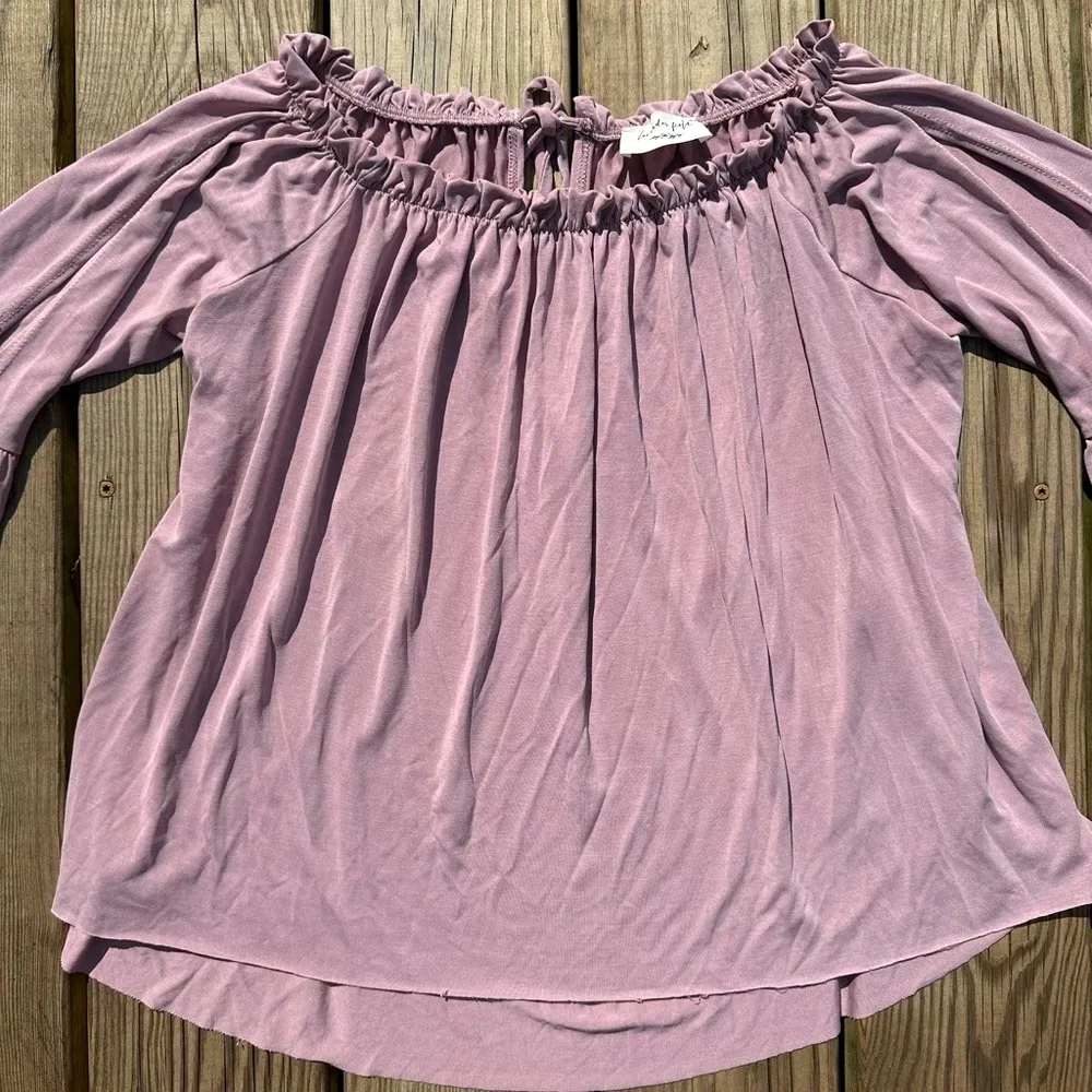 lavender field women’s top with flowy sleeves - Image 4