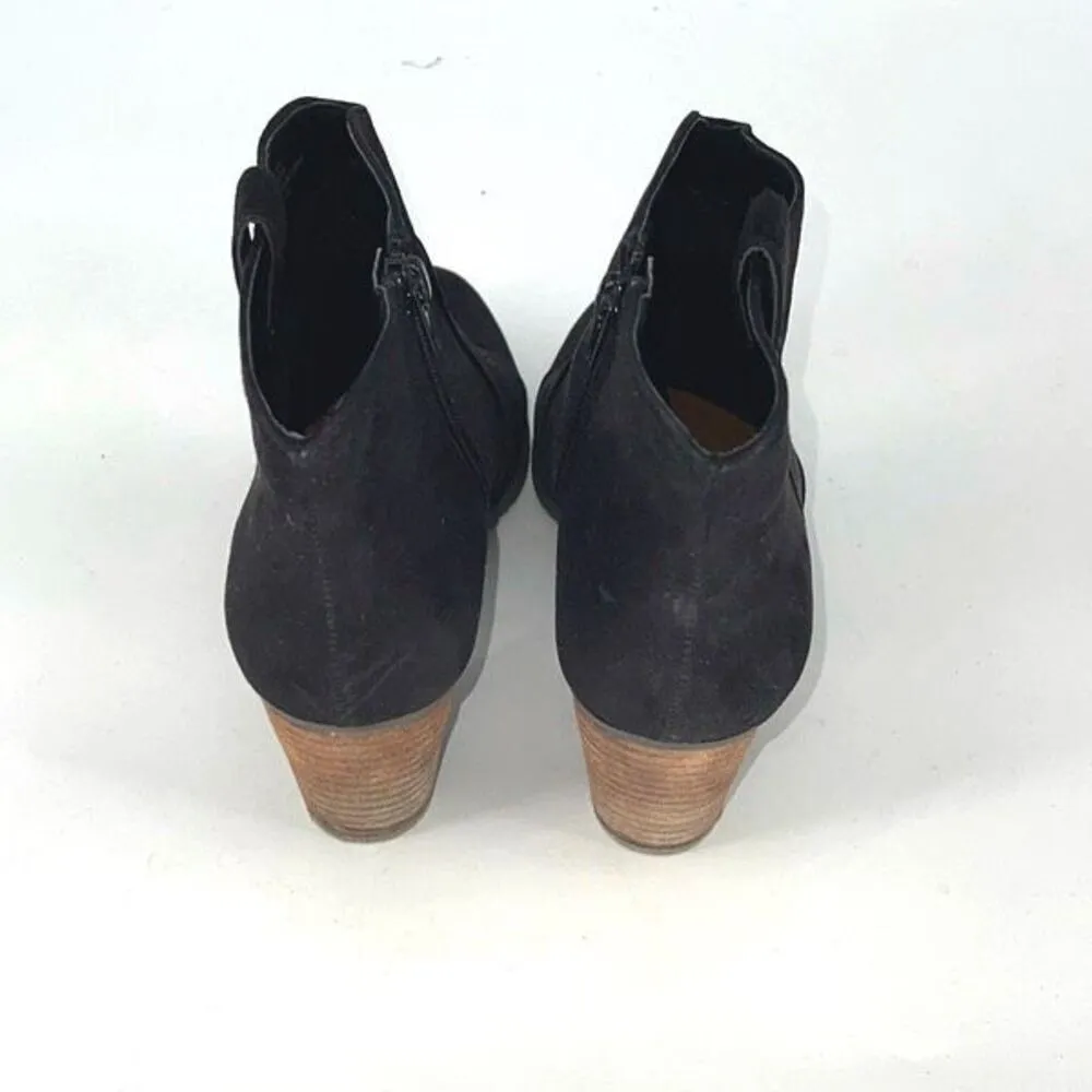 Madeline Womens Block Heel Side Zip Almond Toe Western Ankle Boots‎ Black Size 9 - Image 5