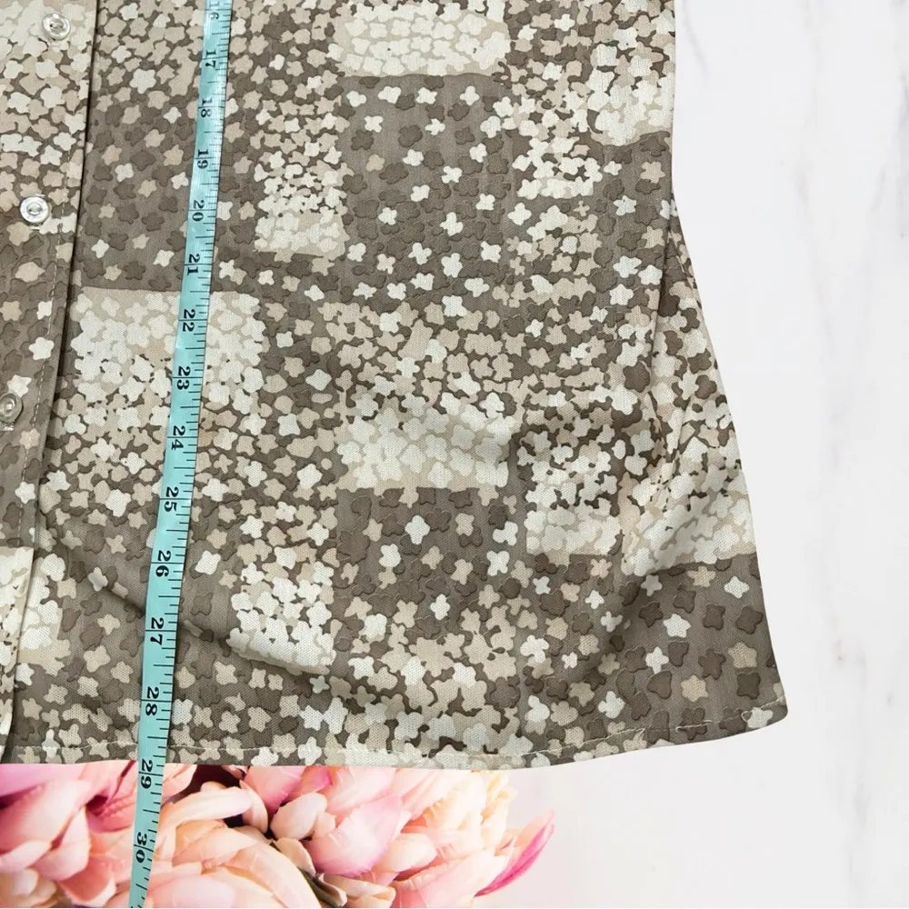 LADY DEVON RETRO FLORAL PRINT VINTAGE BUTTON UP Size L - Image 4