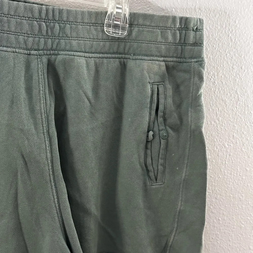 Aerie Women Green Twill Sweat Shorts Elastic Waist size‎ L - Image 4
