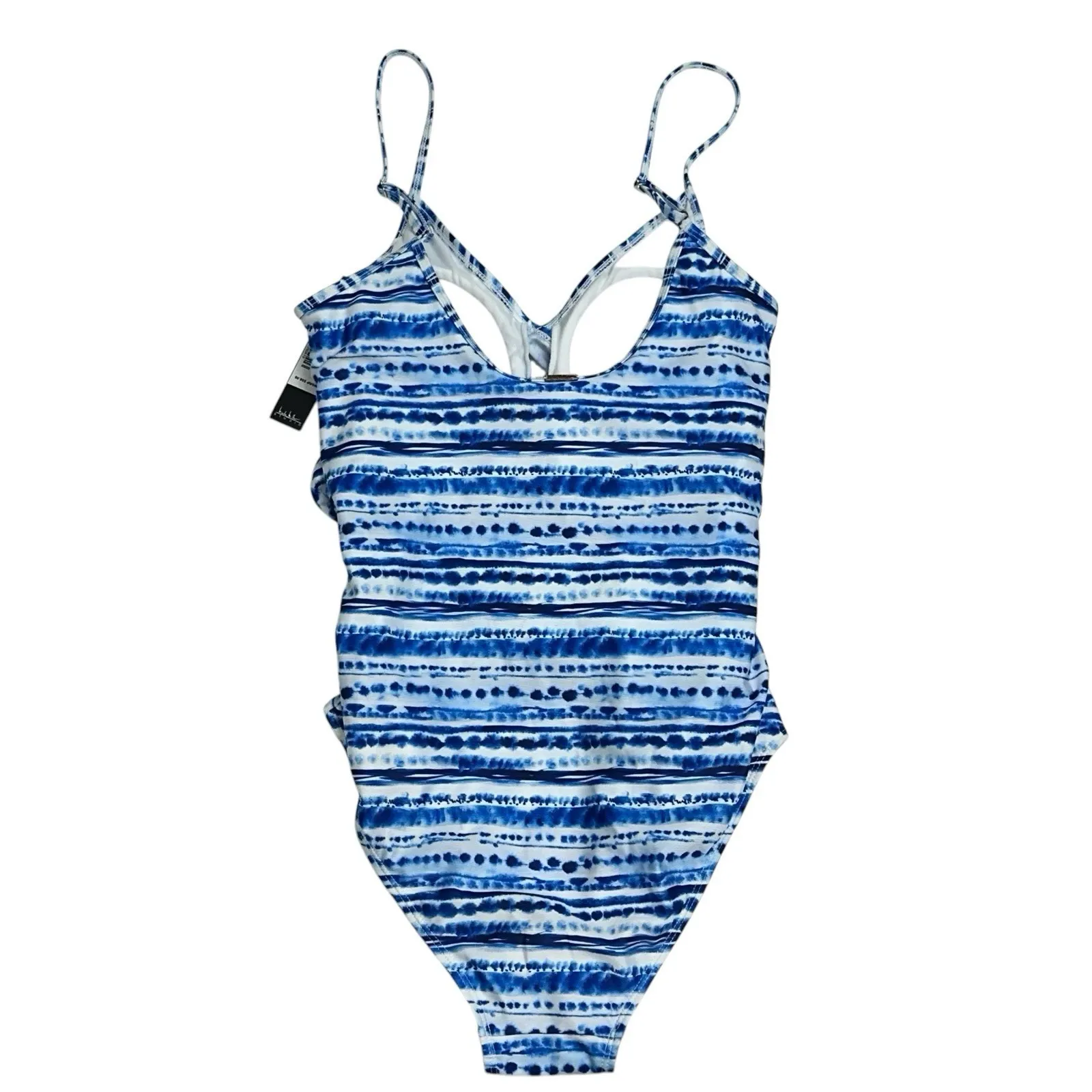 Nicole‎ Miller Studio Women's One Piece Size XL Swimsuit Blue Tie Dye Slimming - Image 4