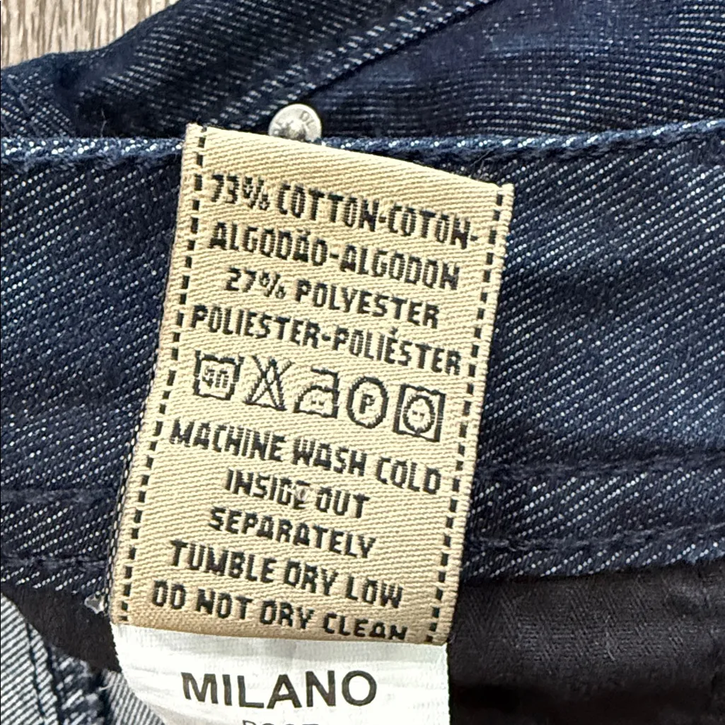 DL1961 Women's 4Way Stretch Dark Indigo Milano Boot Cut Jeans - Image 15