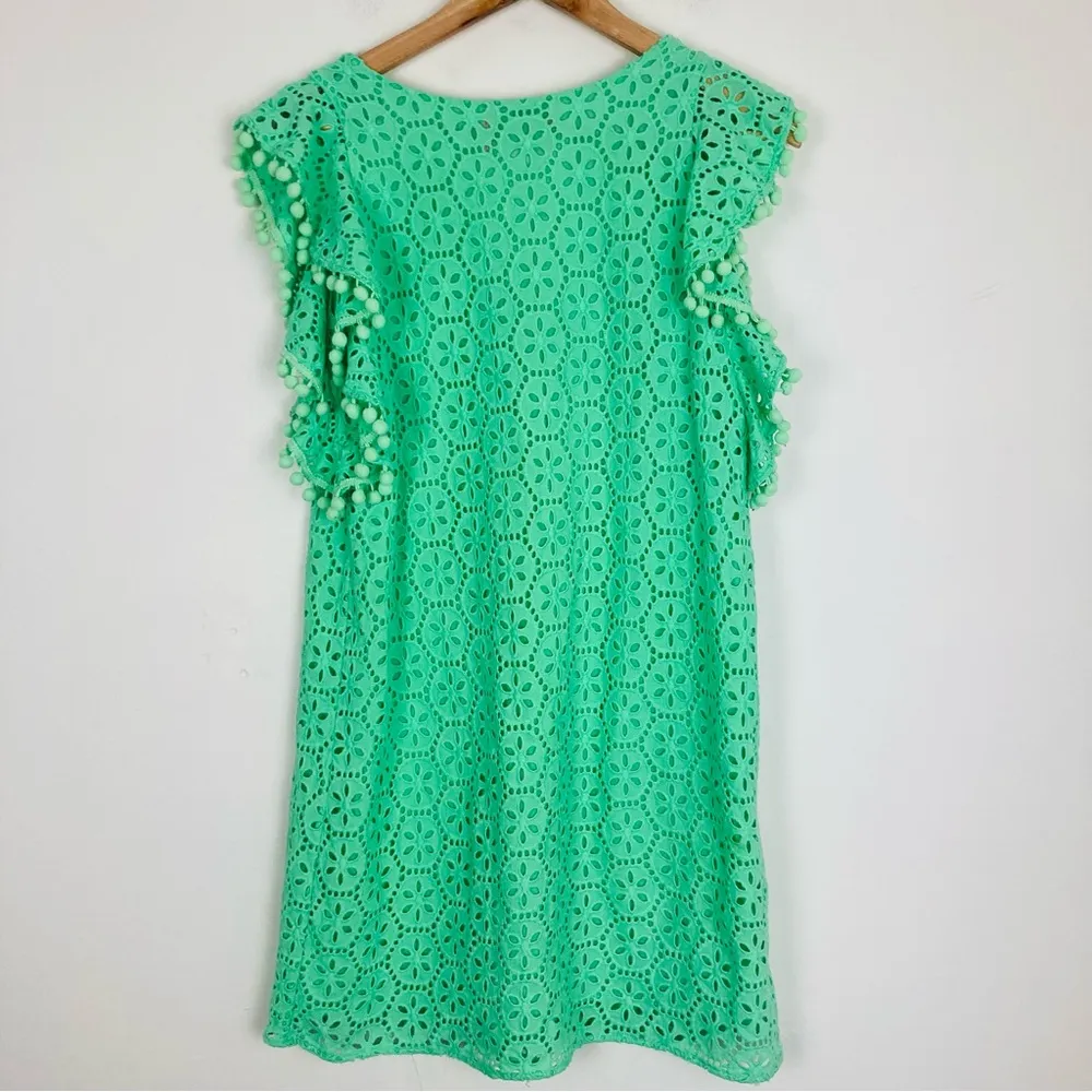 Lilly Pulitzer Astana eyelet sleeveless dress. In pastel green. Size Small - Image 4