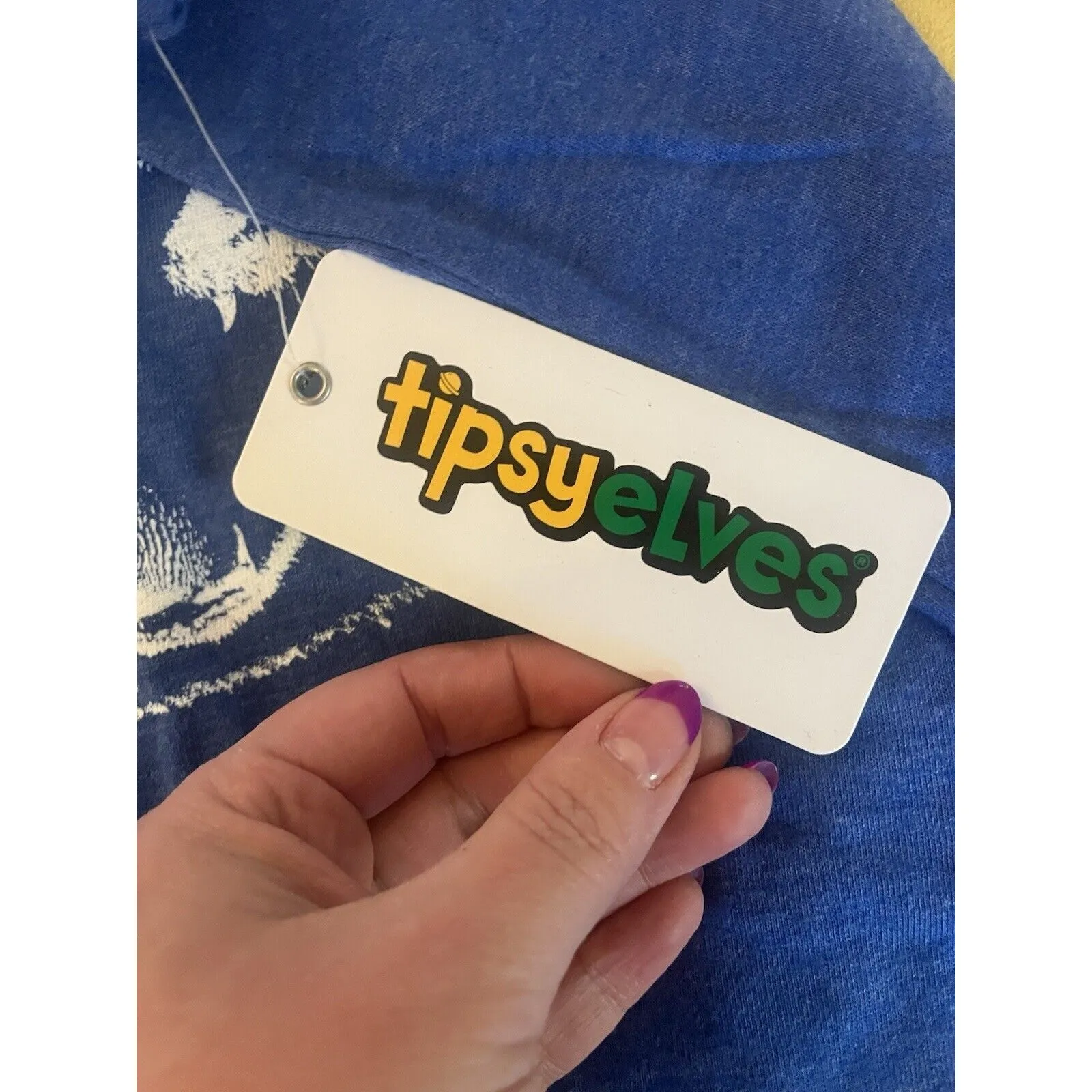 NWT Retro Tipsy Elves Pride Cat Tank Top Women’s Medium Cotton Tank Top Blue - Image 6