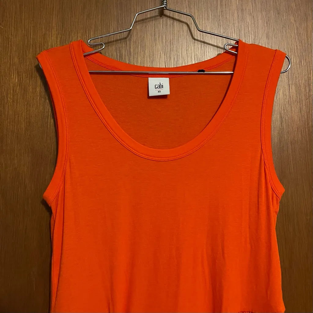 CAbi Orange Woman's Hangout Casual Summer Tank Top Size XS - Image 3