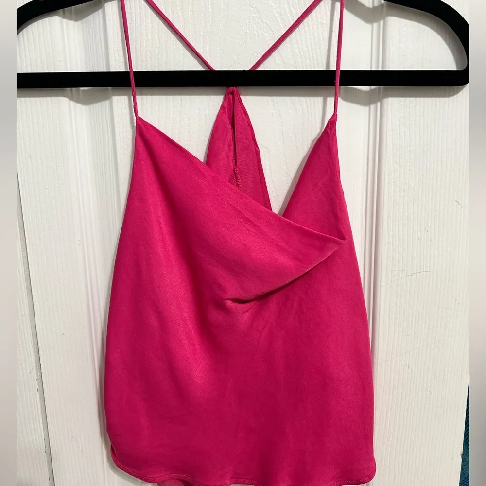 Zara hot pink silk tank top - Image 2