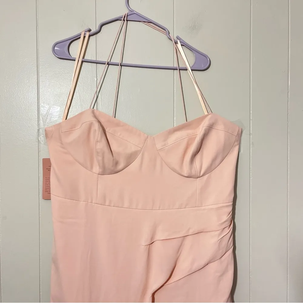 Anthropologie BHLDN Emanuelle Georgette Dust Pink  Midi Dress Size 22 NWT - Image 3