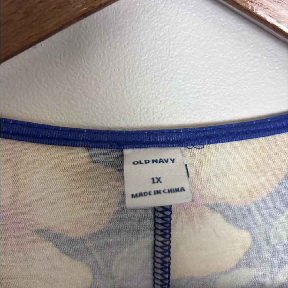 Old Navy Blue Pink Floral Sleeveless Jersey Swing Dress - Image 7