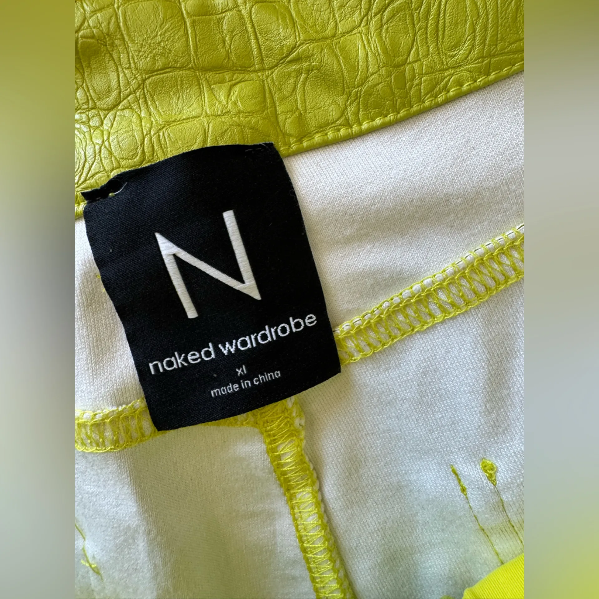 Naked Wardrobe Lime Green Straight-Leg Pants - Image 13