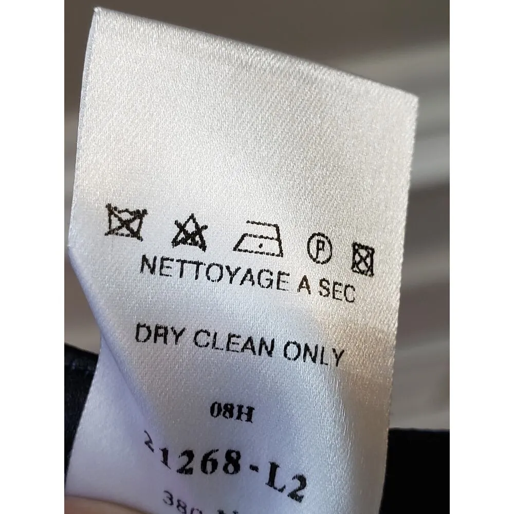 Christian Lacroix Knee Length Skrit Women's Size 38 Black Solid Pleated Back Zip - Image 7