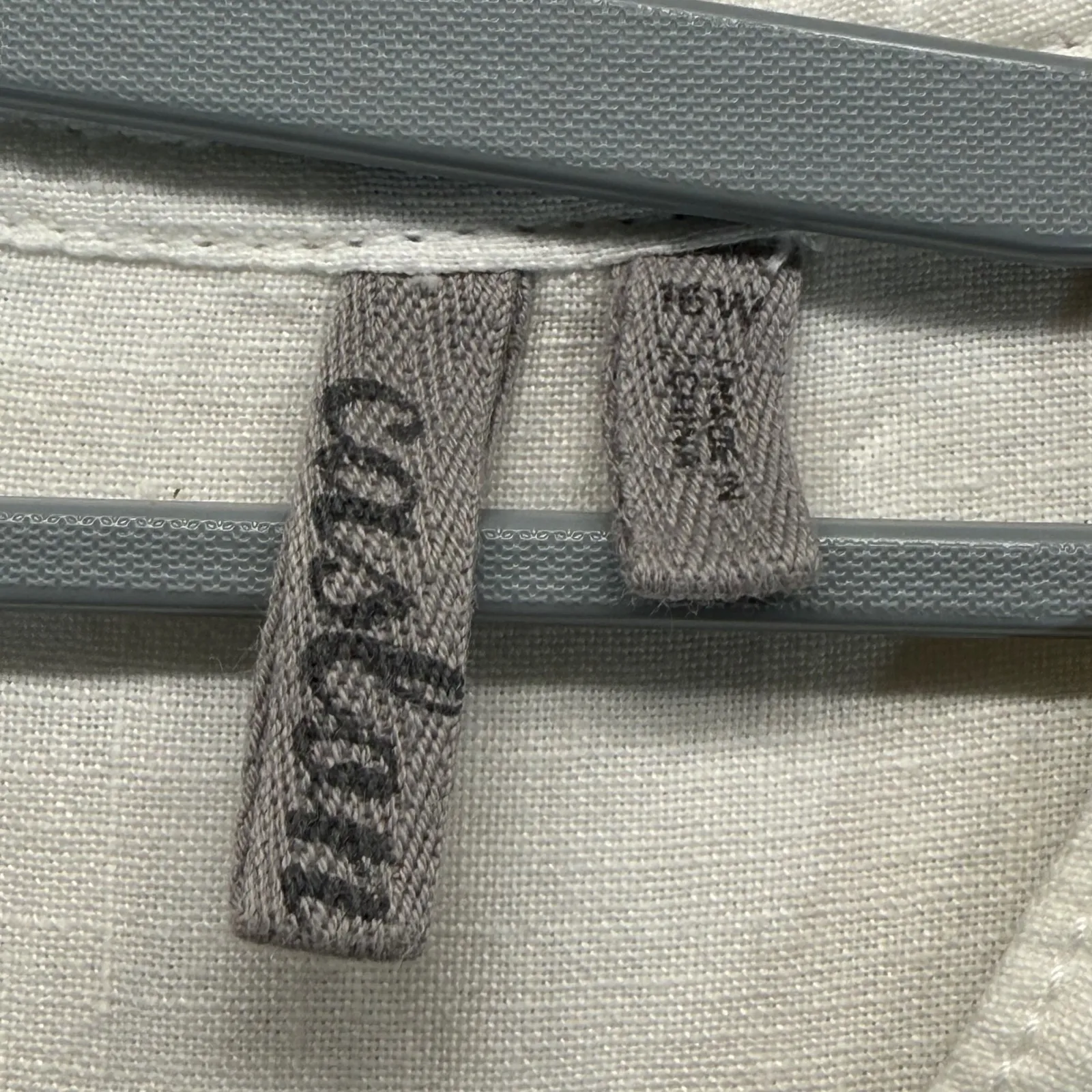 Caslon White Linen Blend Button Front Jacket‎ Pleated Details 16W - Image 4