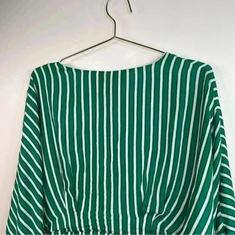 House of Harlow 1960 x REVOLVE Green And White Stripe‎ Ruben Romper - Image 5