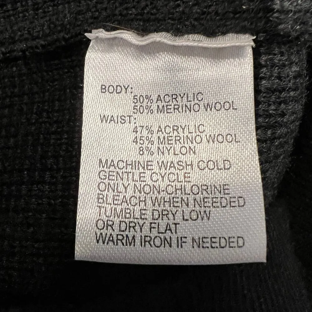 Ann Taylor LOFT Black & Gray Merino Wool Blend Sweater Skirt Zippers Size M NWOT - Image 6