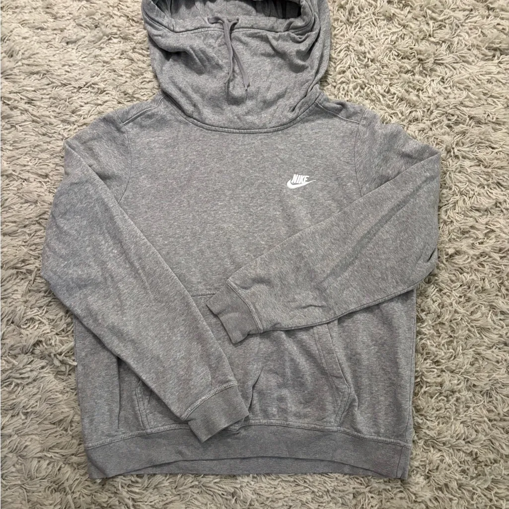 Nike Women’s Heather Gray Pullover Hoodie Size L - Image 6