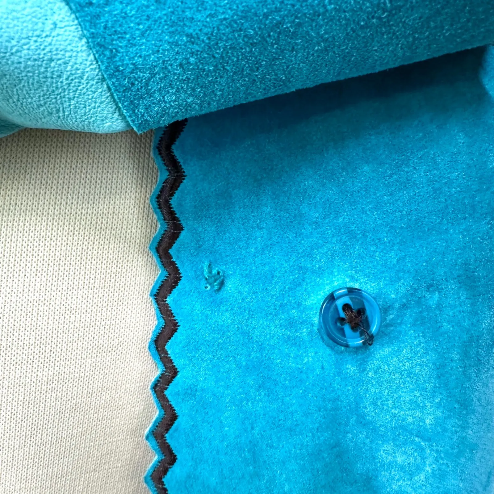 BOB MACKIE STUDIO Turquoise Suede Leather Jacket Blazer Southwestern Women's 10 - Image 9