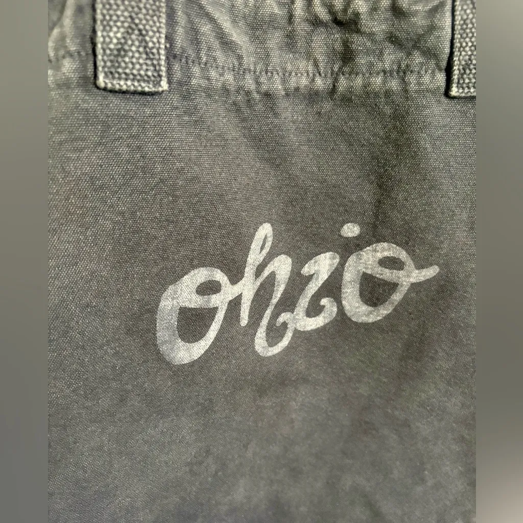 OHIO Black Denim Tote Bag - Image 2