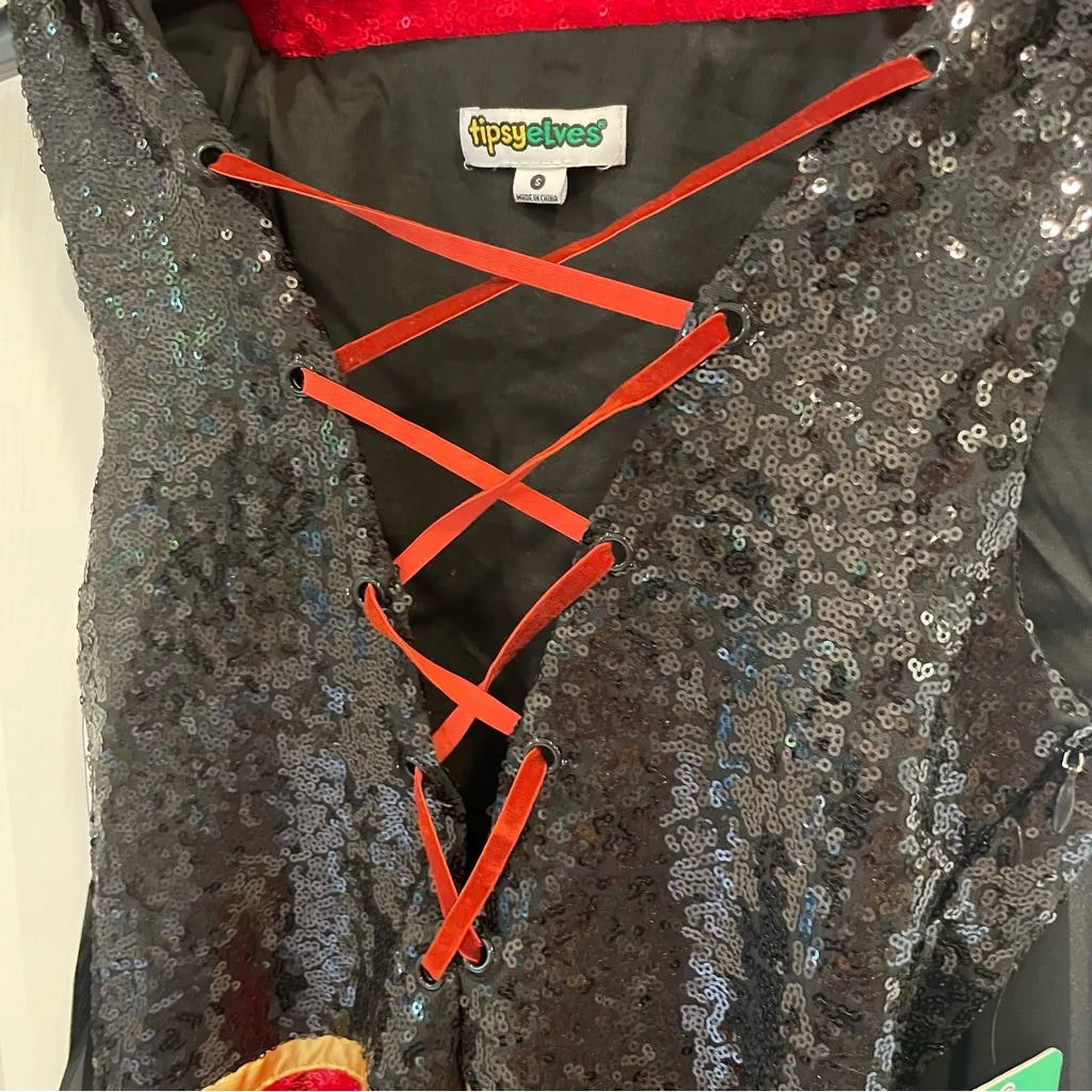 NWT Tipsy Elves Sexy Vampire Costume SOLD OUT Halloween Sequins Ringmaster - Image 4