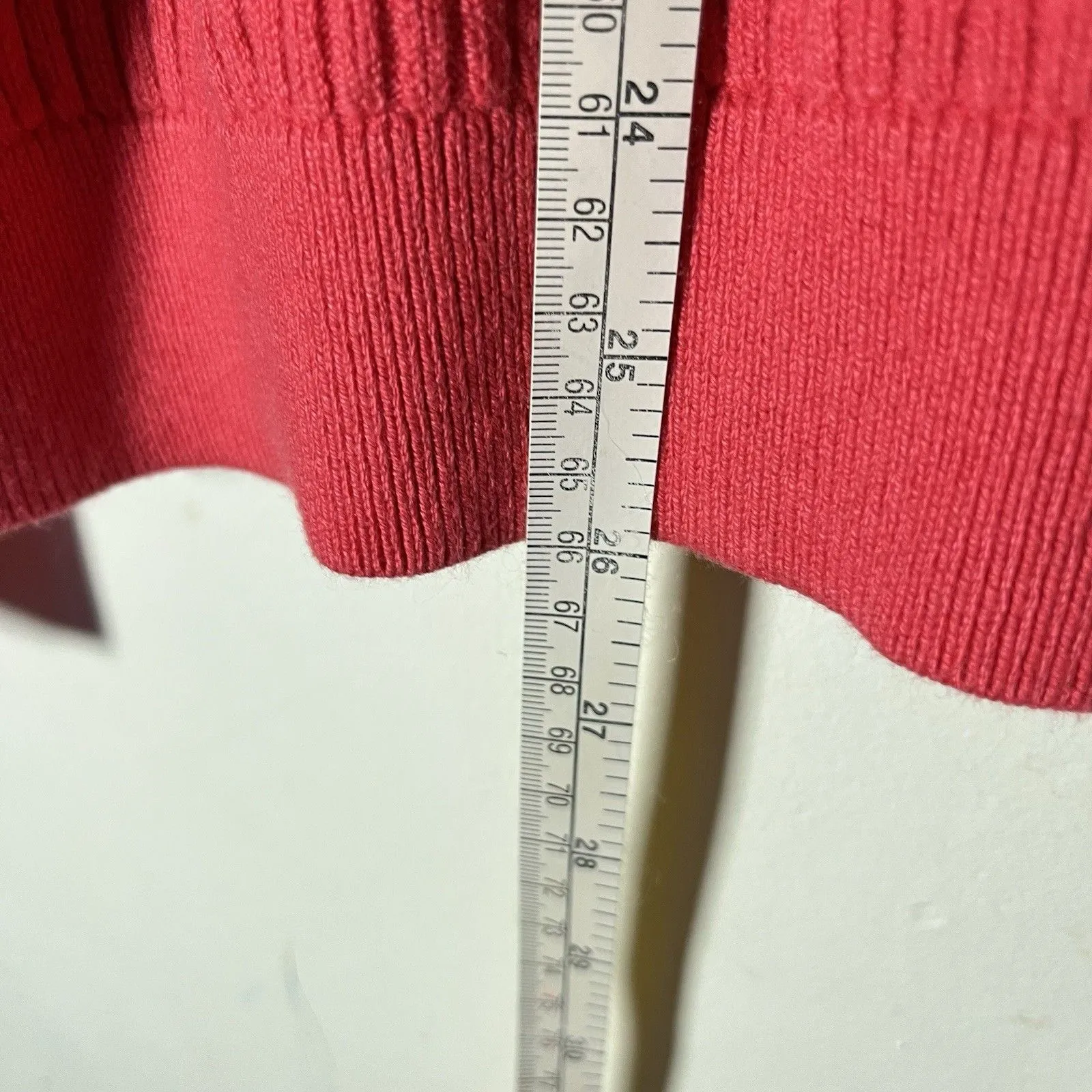 Talbots Lightweight Knit Sweater Pink Navy  Striped Crewneck Womens XL - Image 5