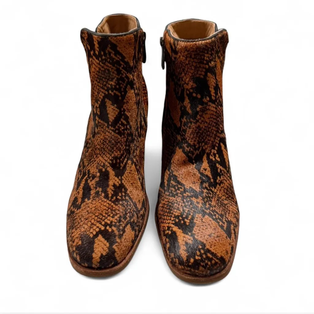 Sofft Tan and Black Snake Print Ankle Boots Brown Size 8 - Image 2