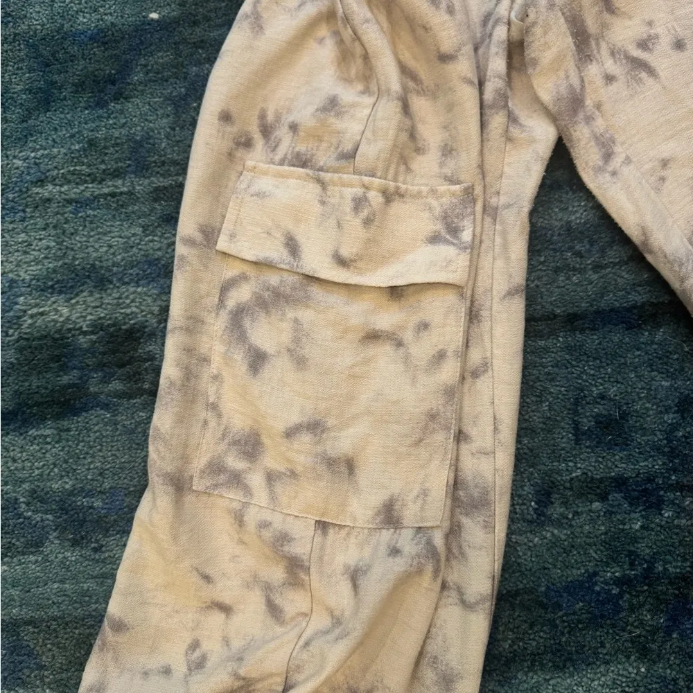 Paper Crane Tie-Dye Wide Leg Festival Lounge Pants – Cottagecore Boho Size L - Image 5