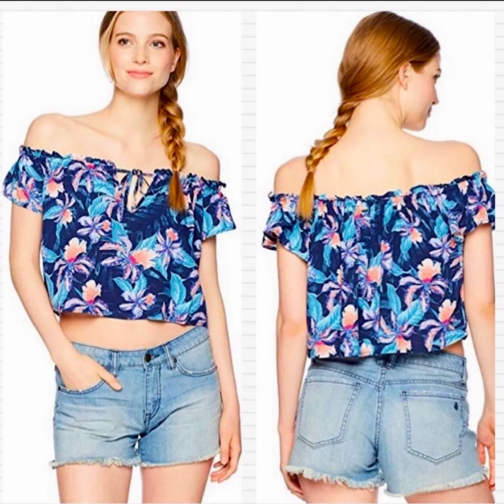 Womens Ripcurl Ophelia Floral Off The Shoulder Top size Small - Image 2