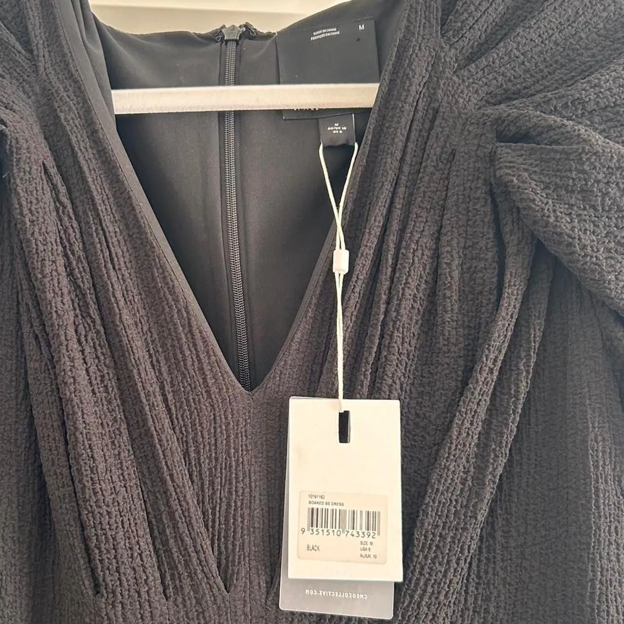 C/MEO Collective Soaked Black Mini Dress – Modern Romantic Rufflecore Medium - Image 6