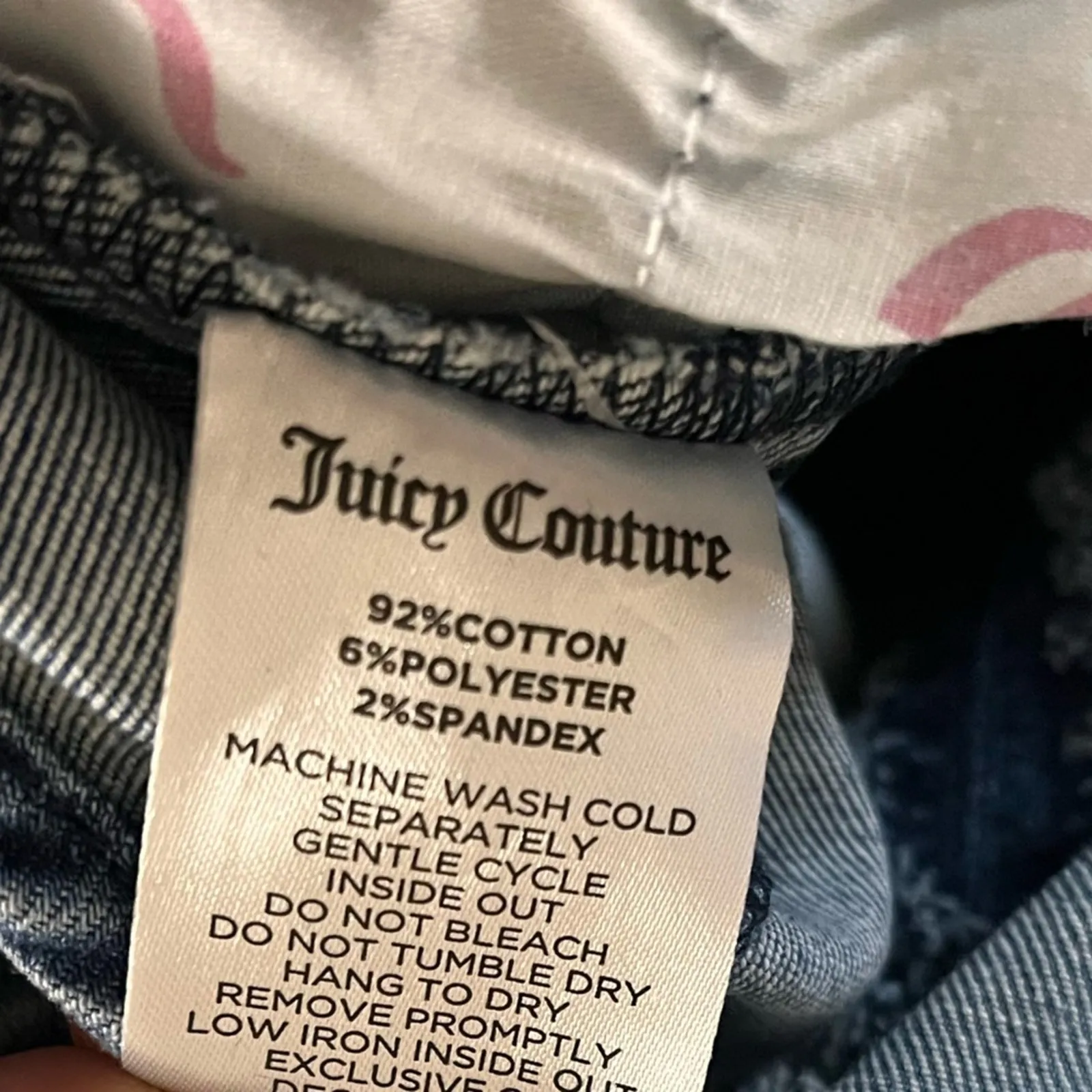 Juicy Couture Sweetheart Neckline Medium Wash Denim Mini Dress Size‎ Medium - Image 11