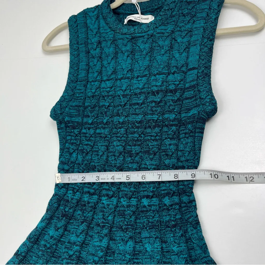 Amanda Uprichard Braylen Bold Knit‎ Sleeveless Dress Teal Womens Size Small NEW - Image 8