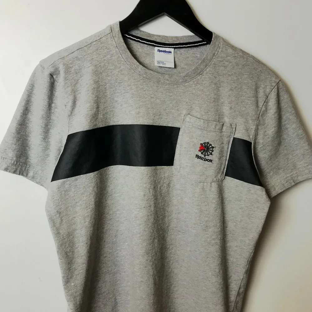 Reebok T Shirt Classic Sport Pocket Embroidered Tee Short Sleeve Cotton Solid - Image 9