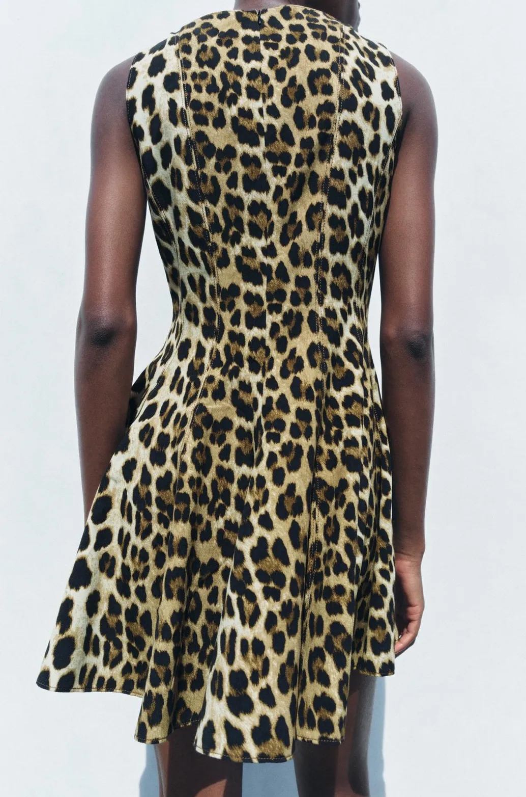 Leopard Print Sleeveless Dress - Image 3