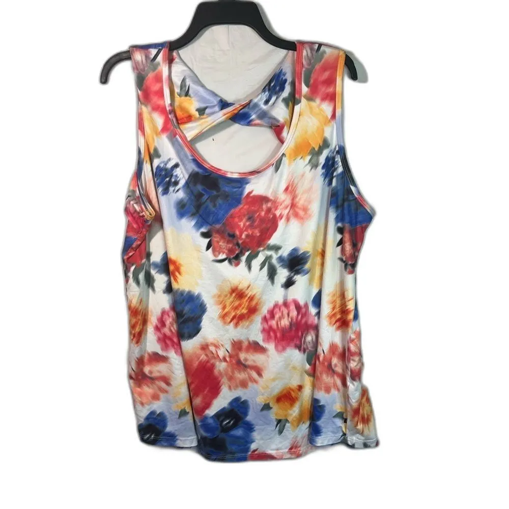 Marika twist back work out tank White Size 2X - Image 2