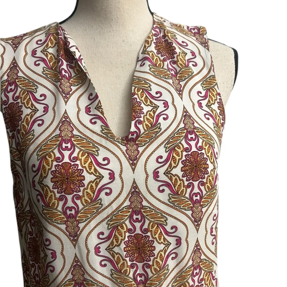 Le Vertige Cream and Pink Sleeveless V - Image 4