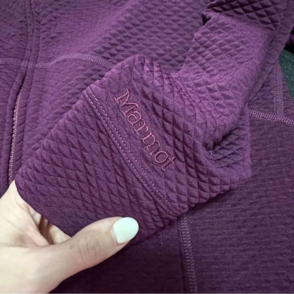 Marmot Full Zip Hooded Jacket Purple Quilted Lightweight Women's Size Medium - Image 6