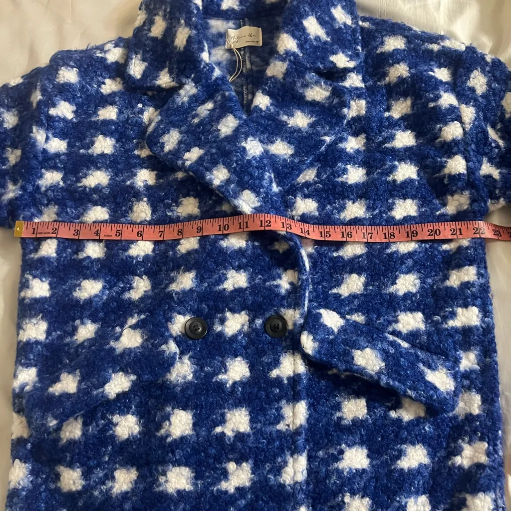 Active USA Blue and White Pea Coat - Image 4