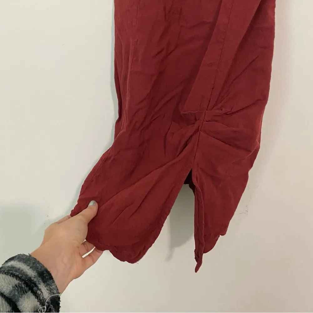 Free People Intimately Dark Red Bodycon Dress XS - Image 4