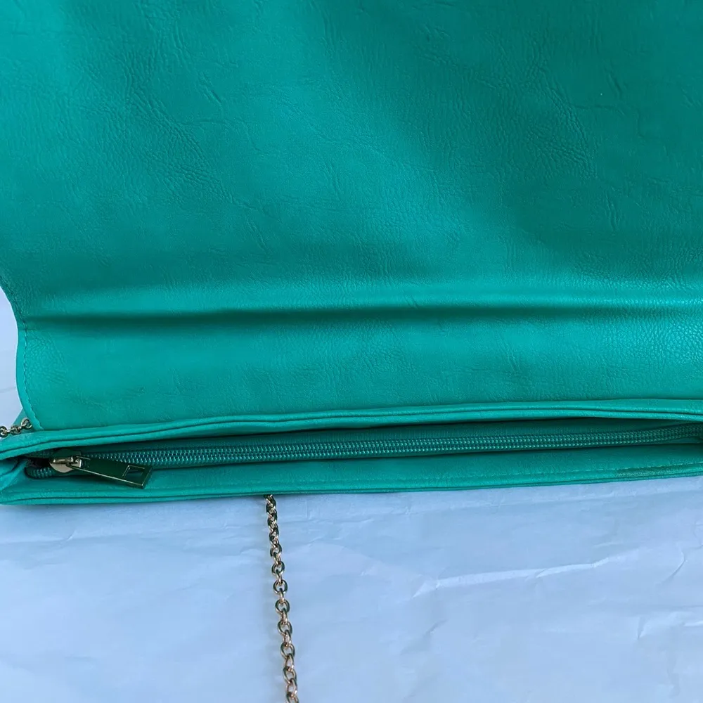 Green Faux Leather Spike Stitch Boho Crossbody Bag - Image 7