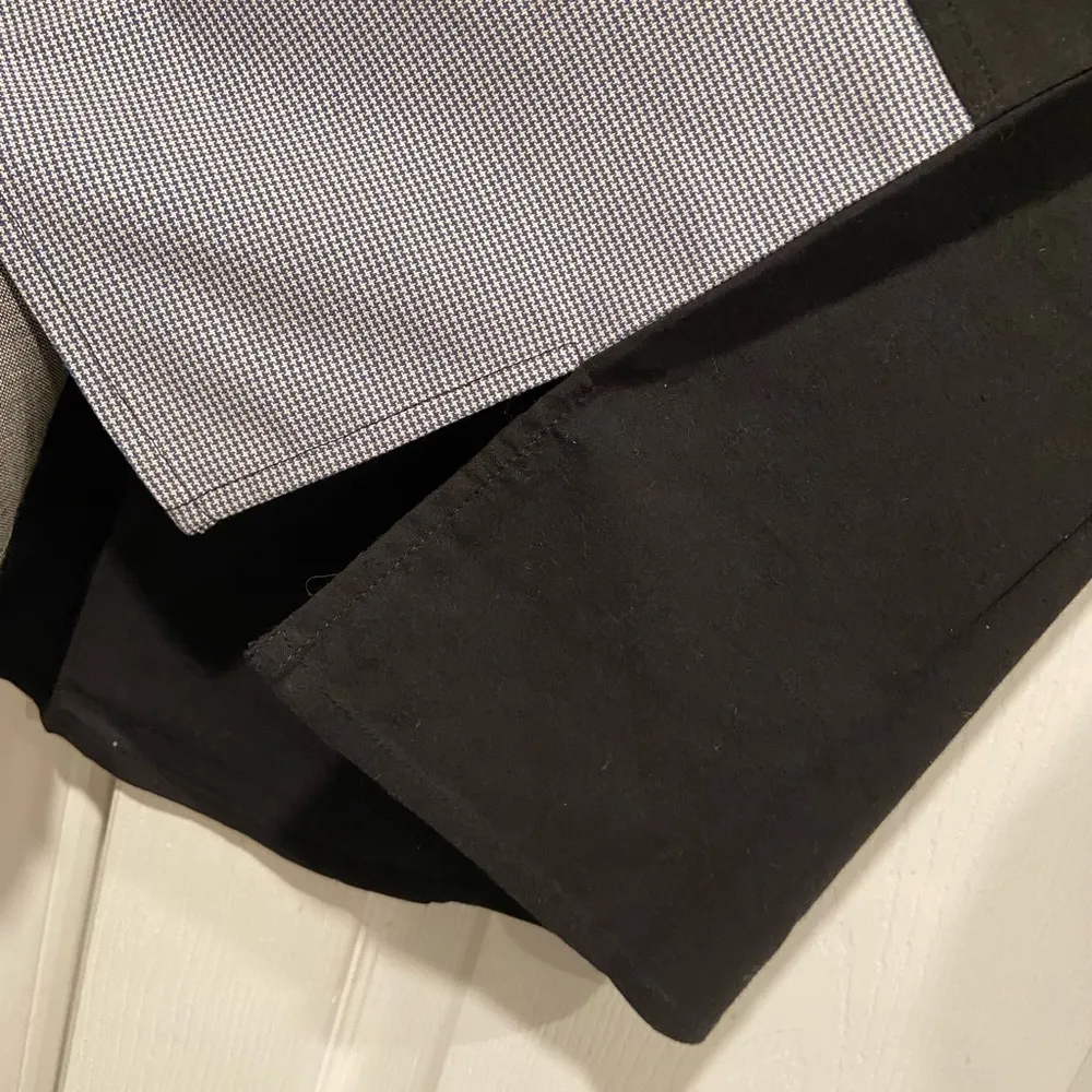 NWT Serengeti Size S Black Gray Check Colorblock Cotton Long Sleeve Button Shirt - Image 5