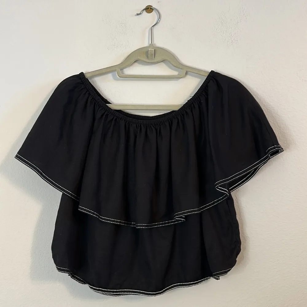 Zara Woman Premium Denim Collection Off The Shoulder Top size S - Image 2