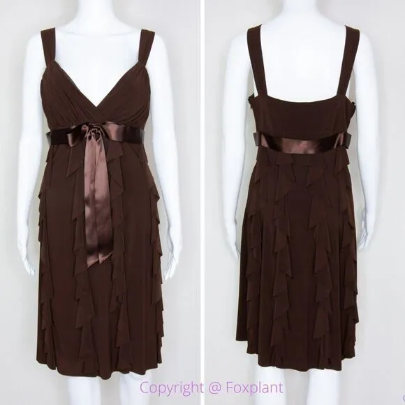 Betsy & Adam by‎ Linda Bernell ruffled tie waist prom dress, size 14 - Image 3