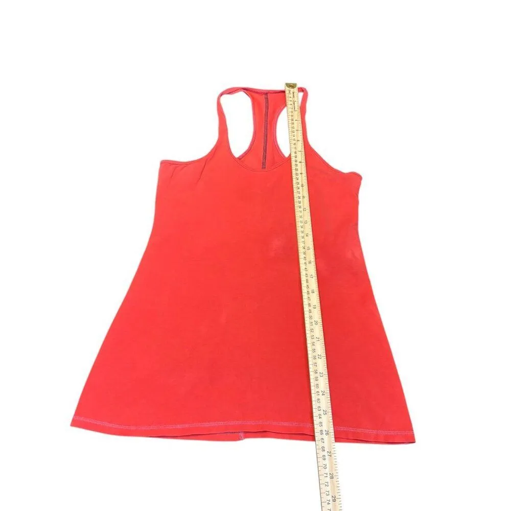 Lululemon Racerback Tank Top Coral Red Size S-fair condition- - Image 5