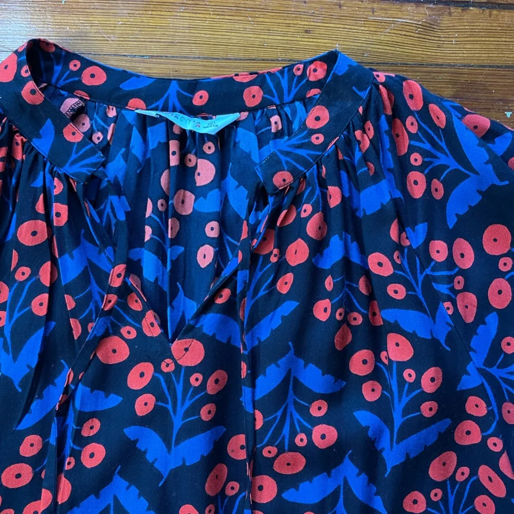 COMPANIA FANTASTICA Poppy Foral Tiered Long Sleeve Dress w/Pockets - Image 9