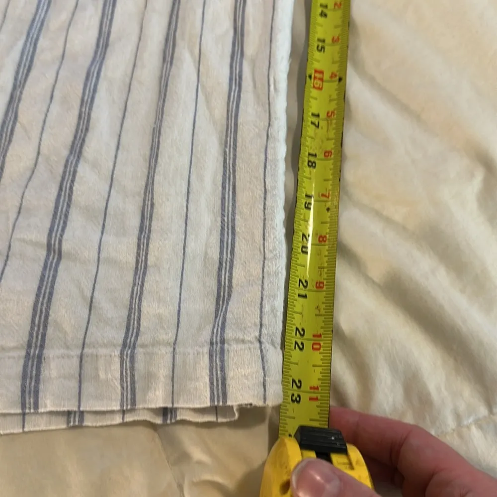 Abercrombie and Fitch White and Blue Striped Jumpsuit lined size Xsmall - Image 14