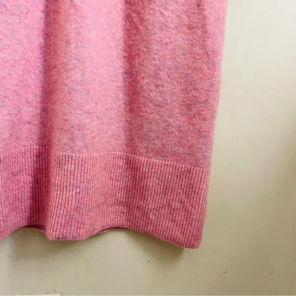 J.Crew Half-Zip Sweater Dress Supersoft Yarn Rose Heather Pink XS Alpaca Wool - Image 8