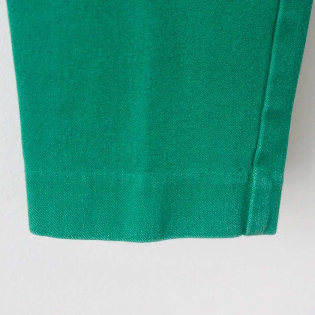Merona Cotton Emerald Green Stretch Modern Cropped Ankle Preppy Pants 4 - Image 5