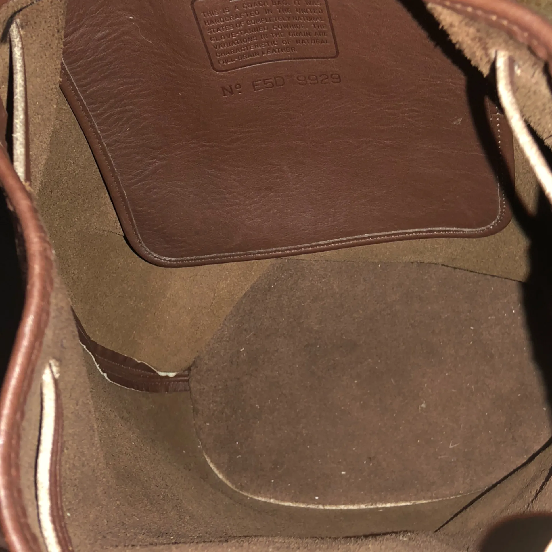 Vintage COACH Mahogany Glove Tanned Leather Sling Backpack Shoulder Bag 9929 - Image 8